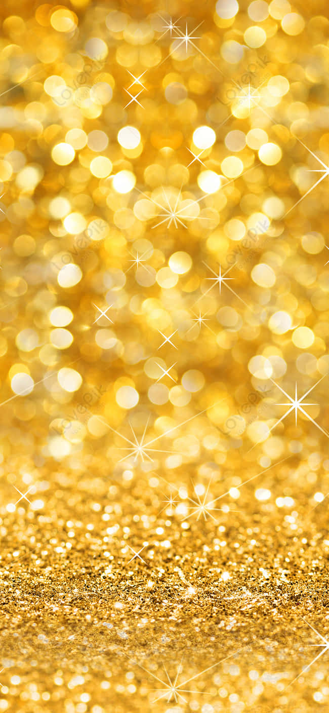 Glitter Sparkles Gold Metallic Background