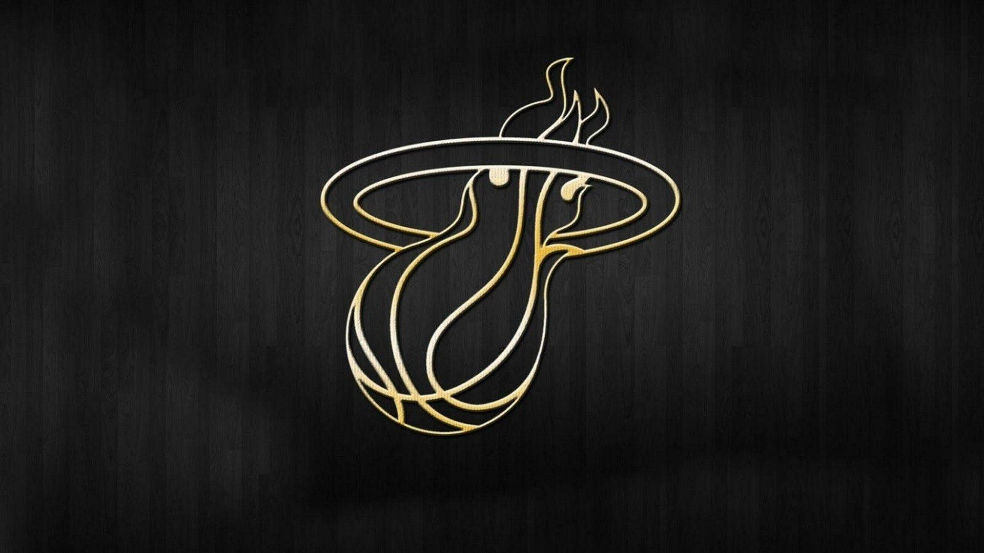 Gold Miami Heat Logo Wallpaper