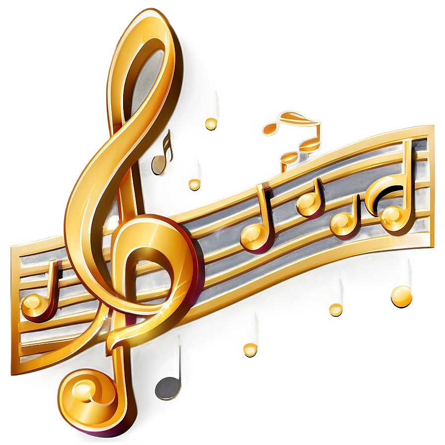 Download Gold Music Notes Png Pho20 | Wallpapers.com