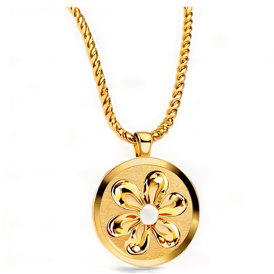 Gold Necklace D PNG