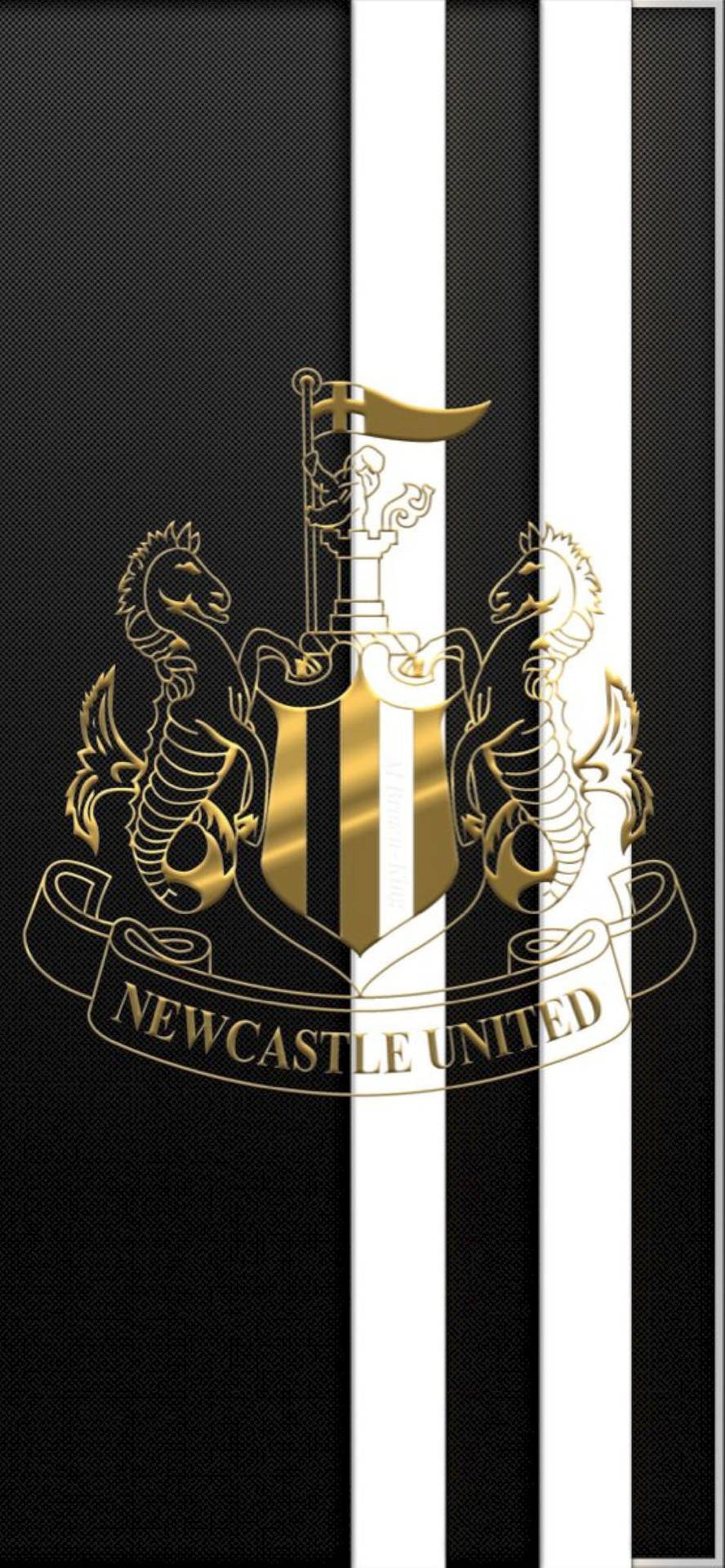 Logodell'fc Newcastle United Color Oro Sfondo