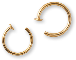 Gold Nose Ring Pair Transparent Background PNG