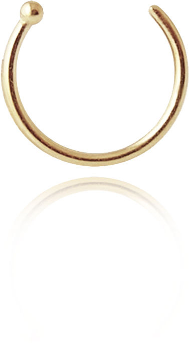 Gold Nose Ring Transparent Background PNG