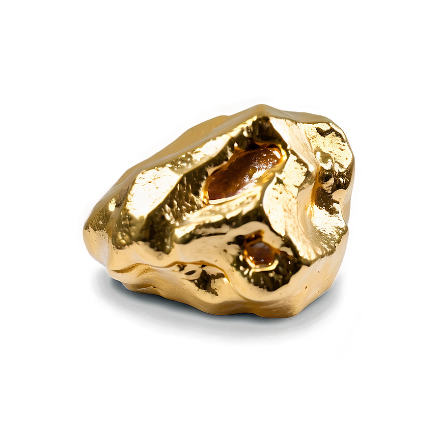 Gold Nugget On White Png 06132024 PNG