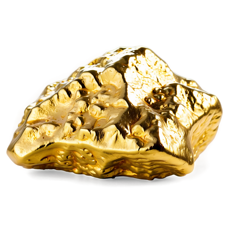 Gold Nugget On White Png 06132024 PNG