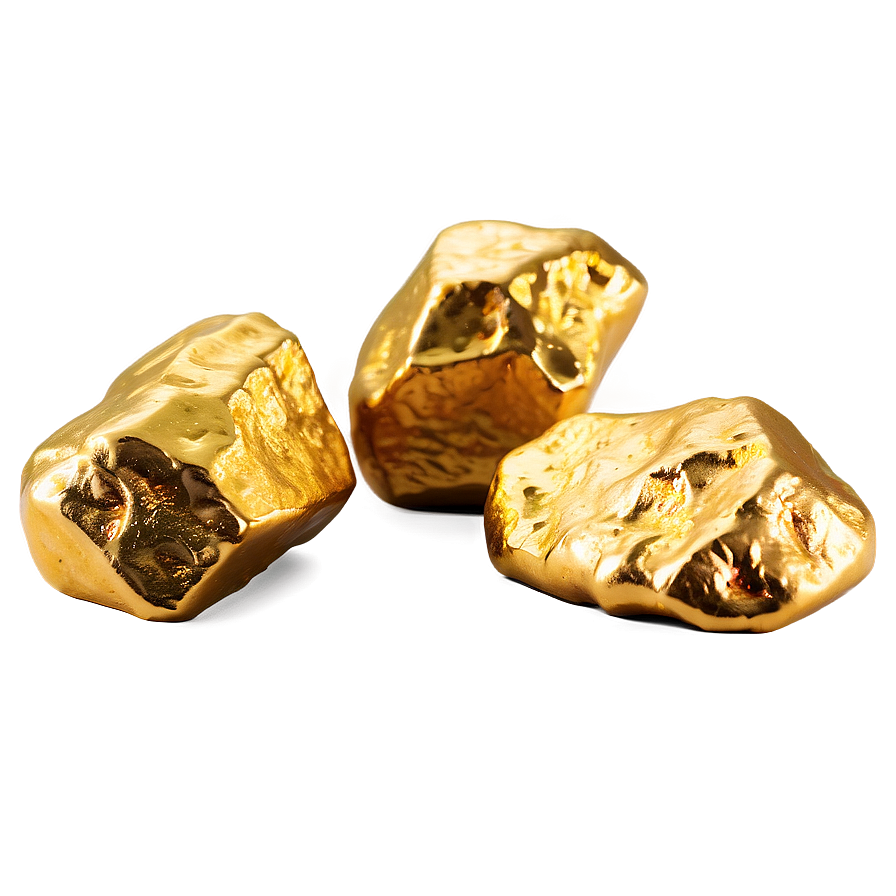 Gold Nugget On White Png Cmh59 PNG