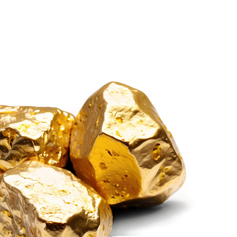 Gold Nugget Rocks Png 05242024 PNG