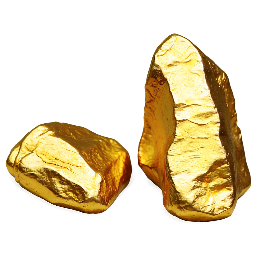 Gold Nugget Rocks Png 05242024 PNG