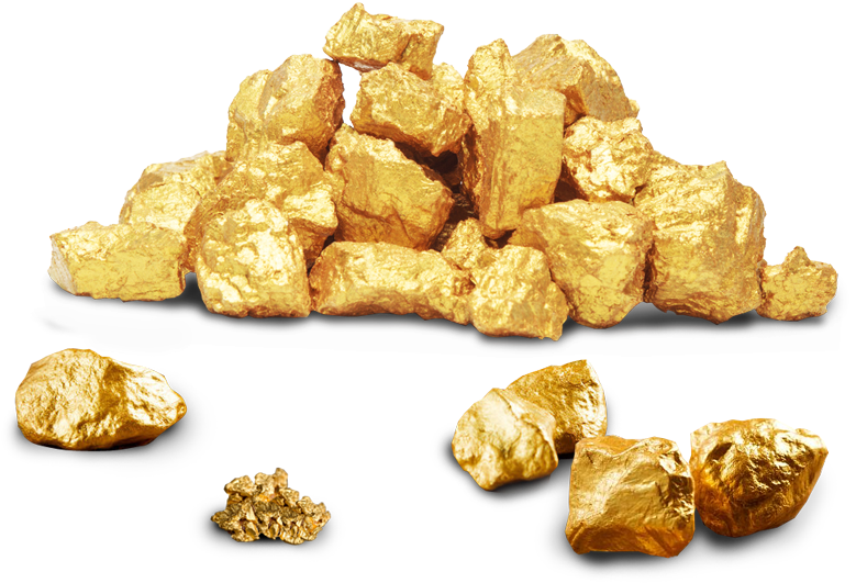 Gold Nuggets Collection PNG
