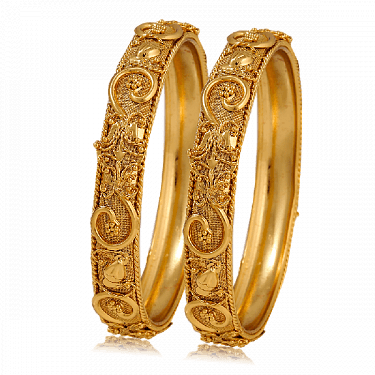 Gold Ornate Bangles Design PNG