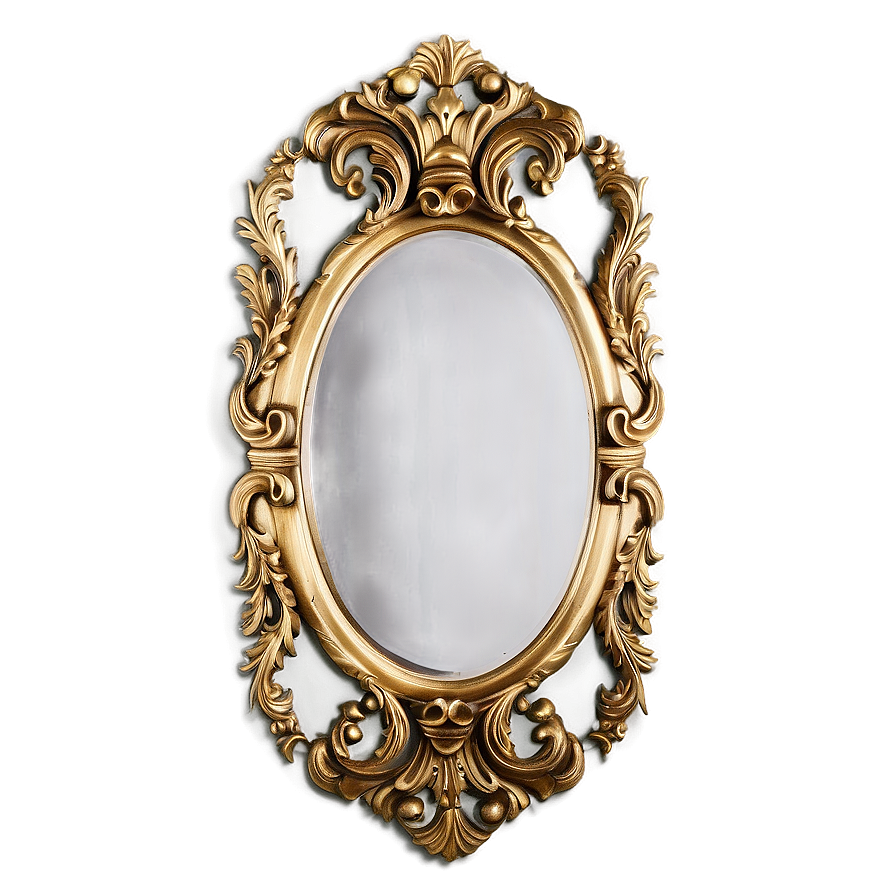 Gold Ornate Mirror Png 05032024 PNG
