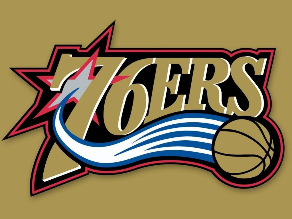 Gold Philadelphia Sixers Team Logo Wallpaper