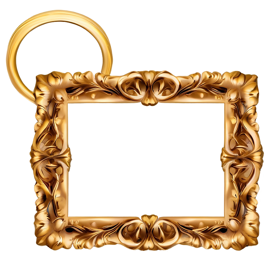 Gold Photo Frame Png 05252024 PNG