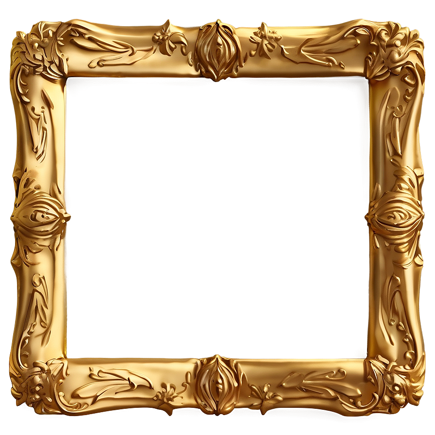 Gold Photo Frame Png Pqh39 PNG