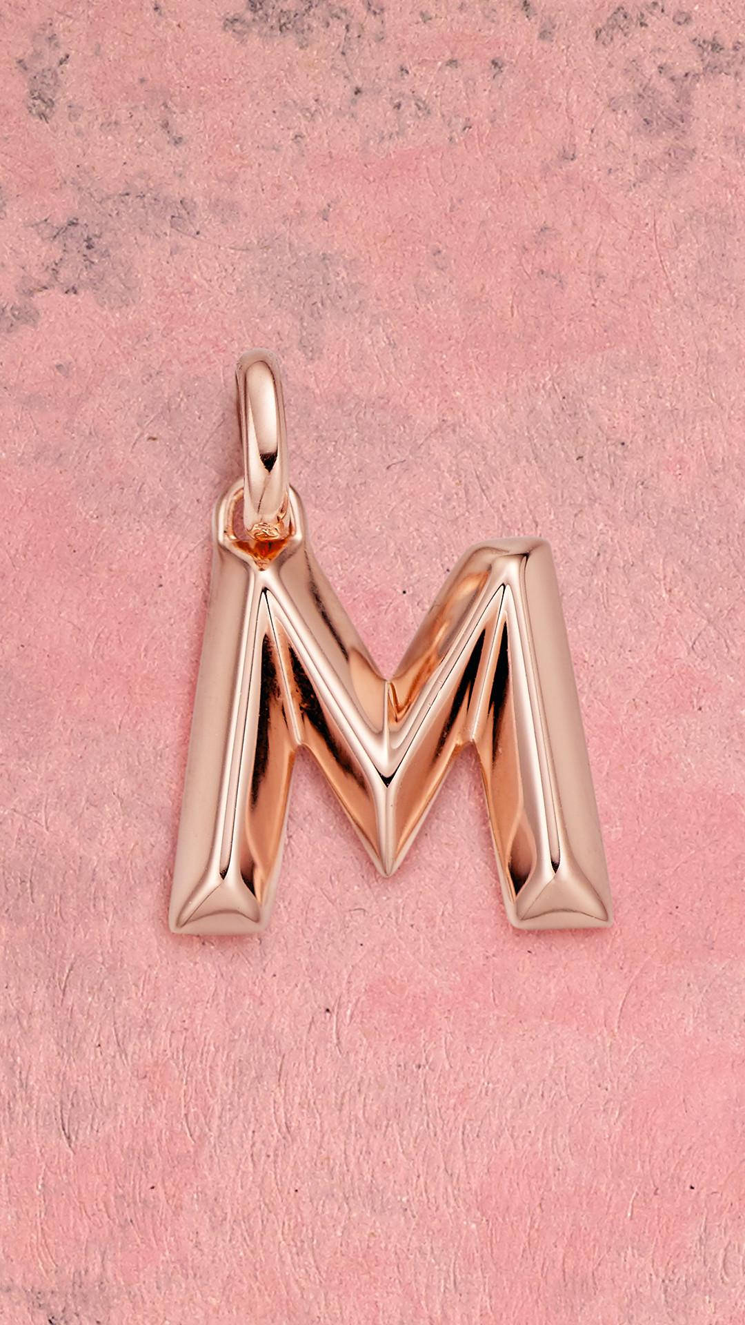 Gold-Plated Letter M Wallpaper