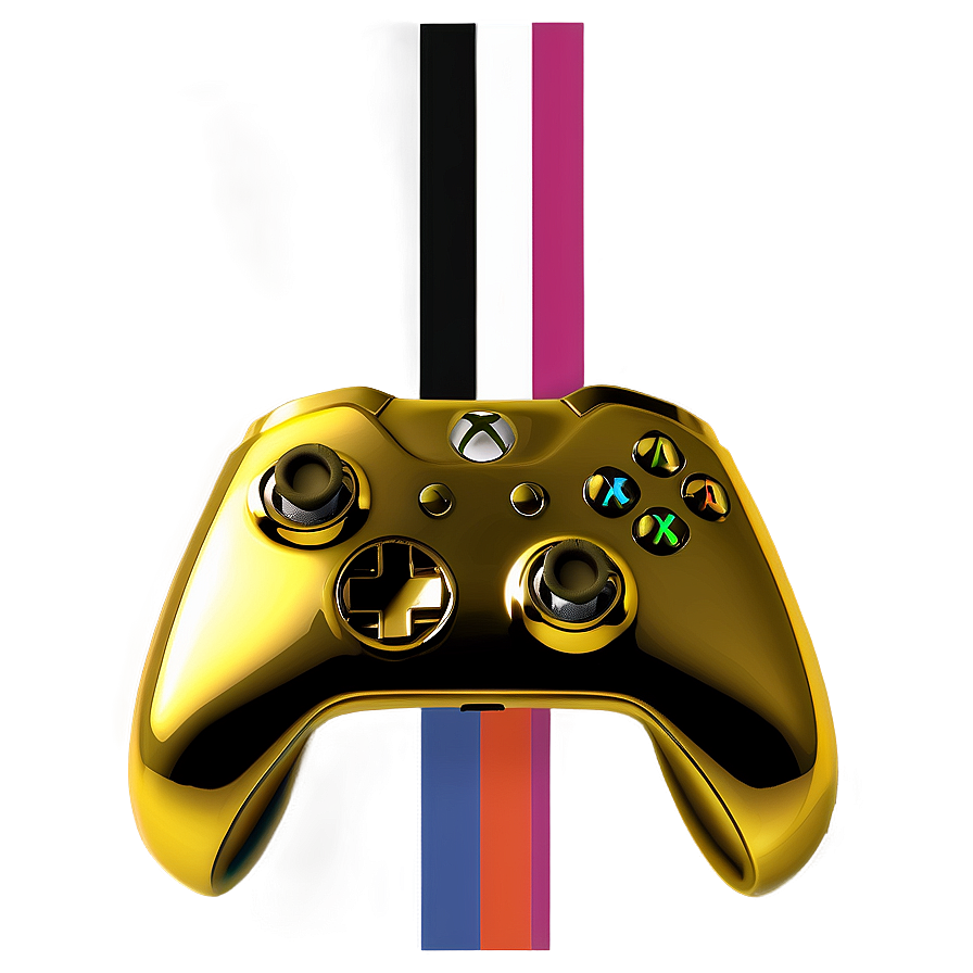 Gold Plated Xbox Controller Png 05252024 PNG