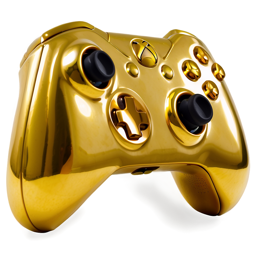 Gold Plated Xbox Controller Png 05252024 PNG