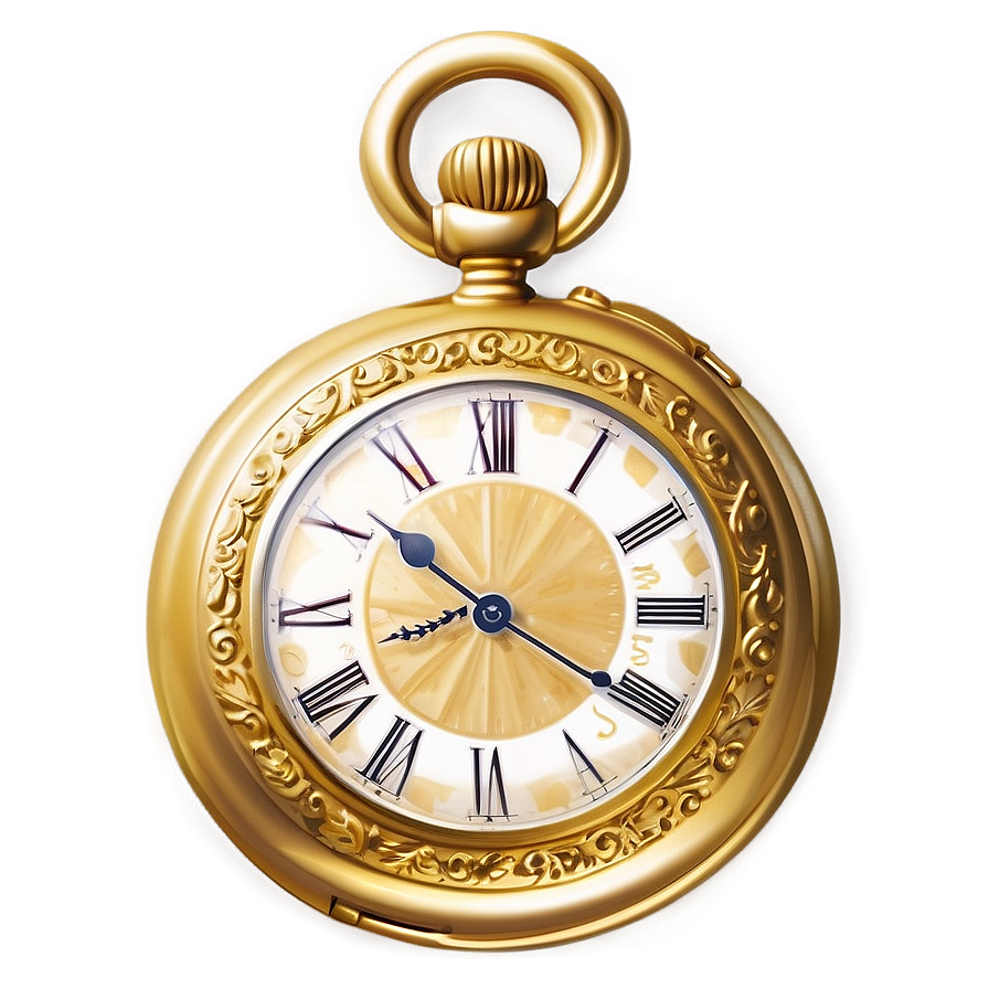 Gold Pocket Watch Png Ijp21 PNG