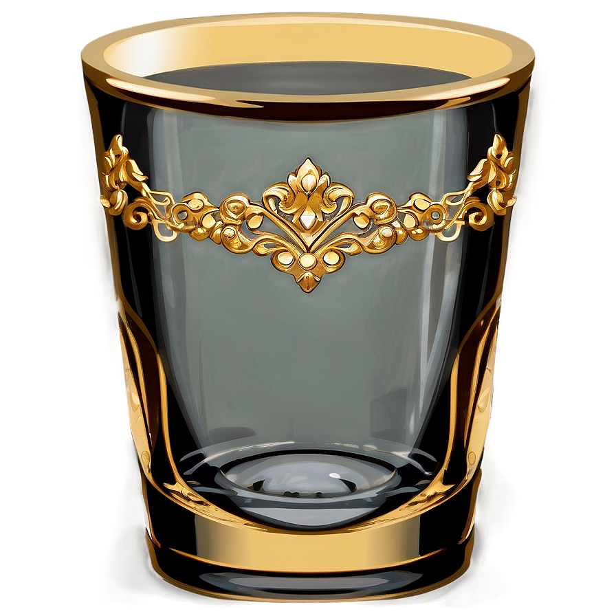 Download Gold Rimmed Shot Glass Png 05242024 4902