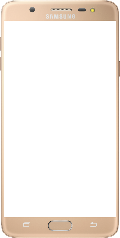 Gold Samsung Smartphone Blank Screen PNG