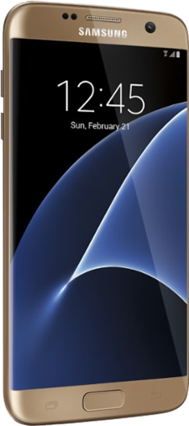 Gold Samsung Smartphone Display PNG