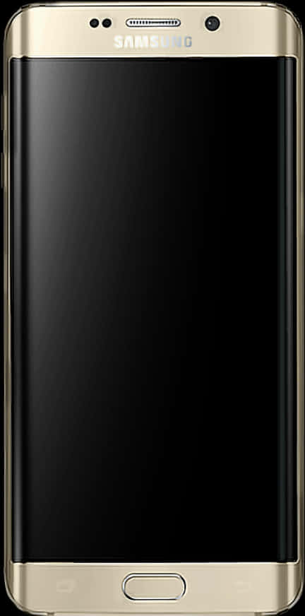 Gold Samsung Smartphone Front View PNG