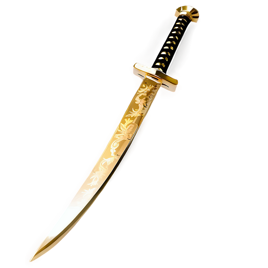 Gold Samurai Sword Png 05032024 PNG