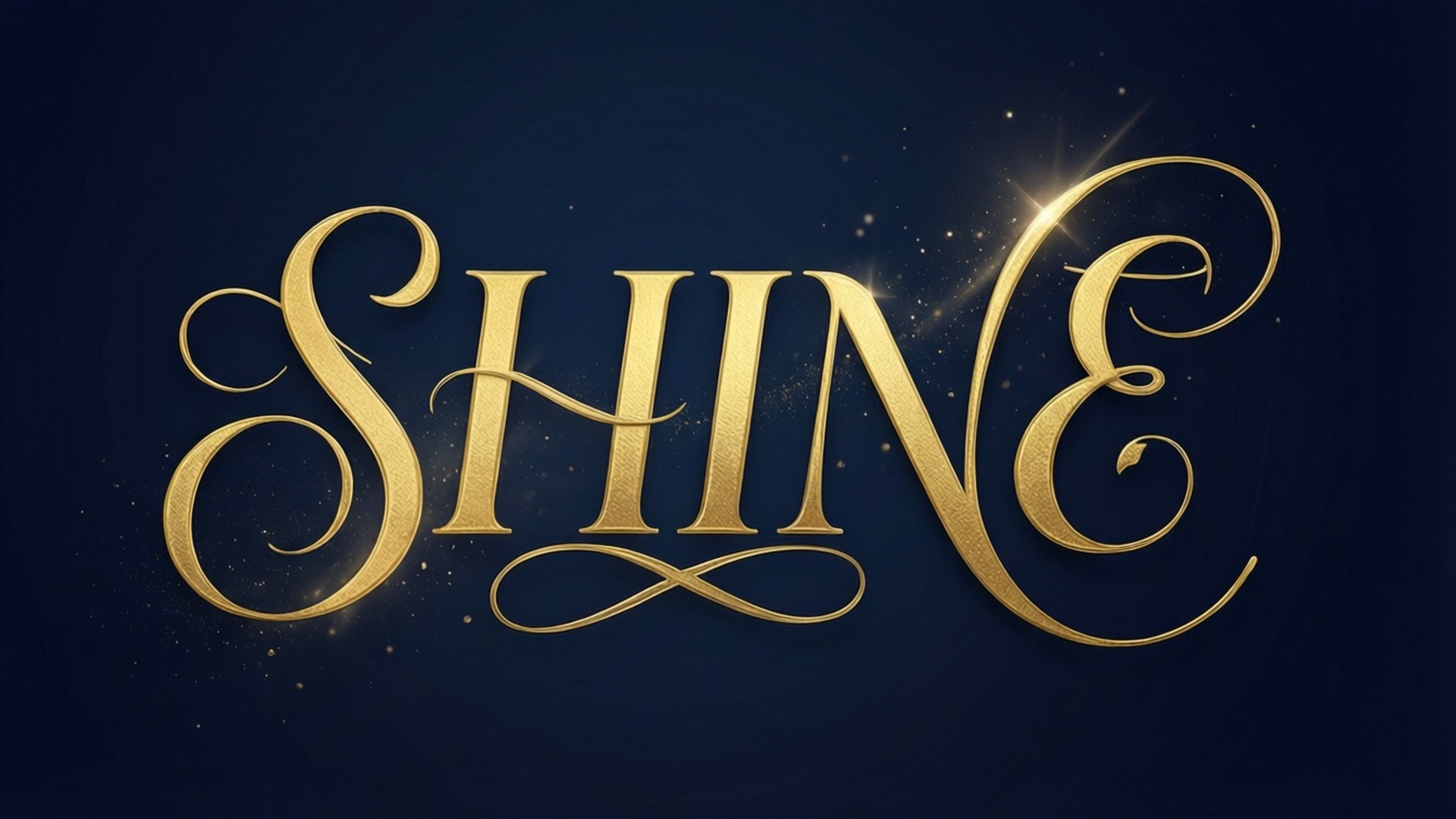 Gold Script Shine Papéis de Parede