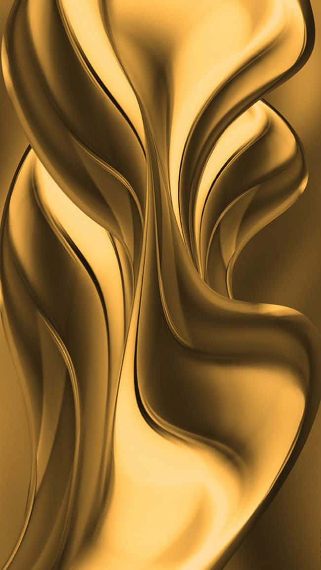Diesesbild Zeigt Einen Luxuriösen Goldenen Seidenstoff, Der Im Licht Schimmert. Wallpaper
