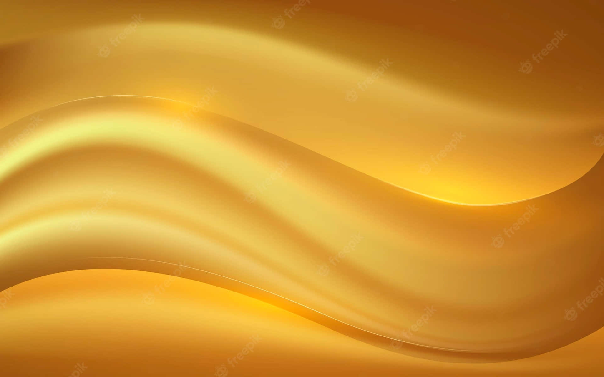 Luscious gold silk draped across a bed Wallpaper