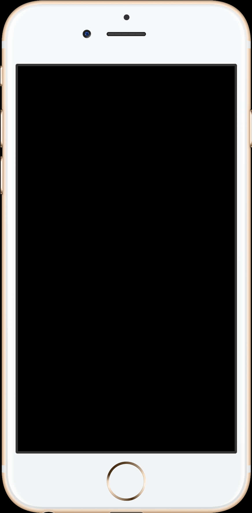 Gold Smartphone Blank Screen PNG