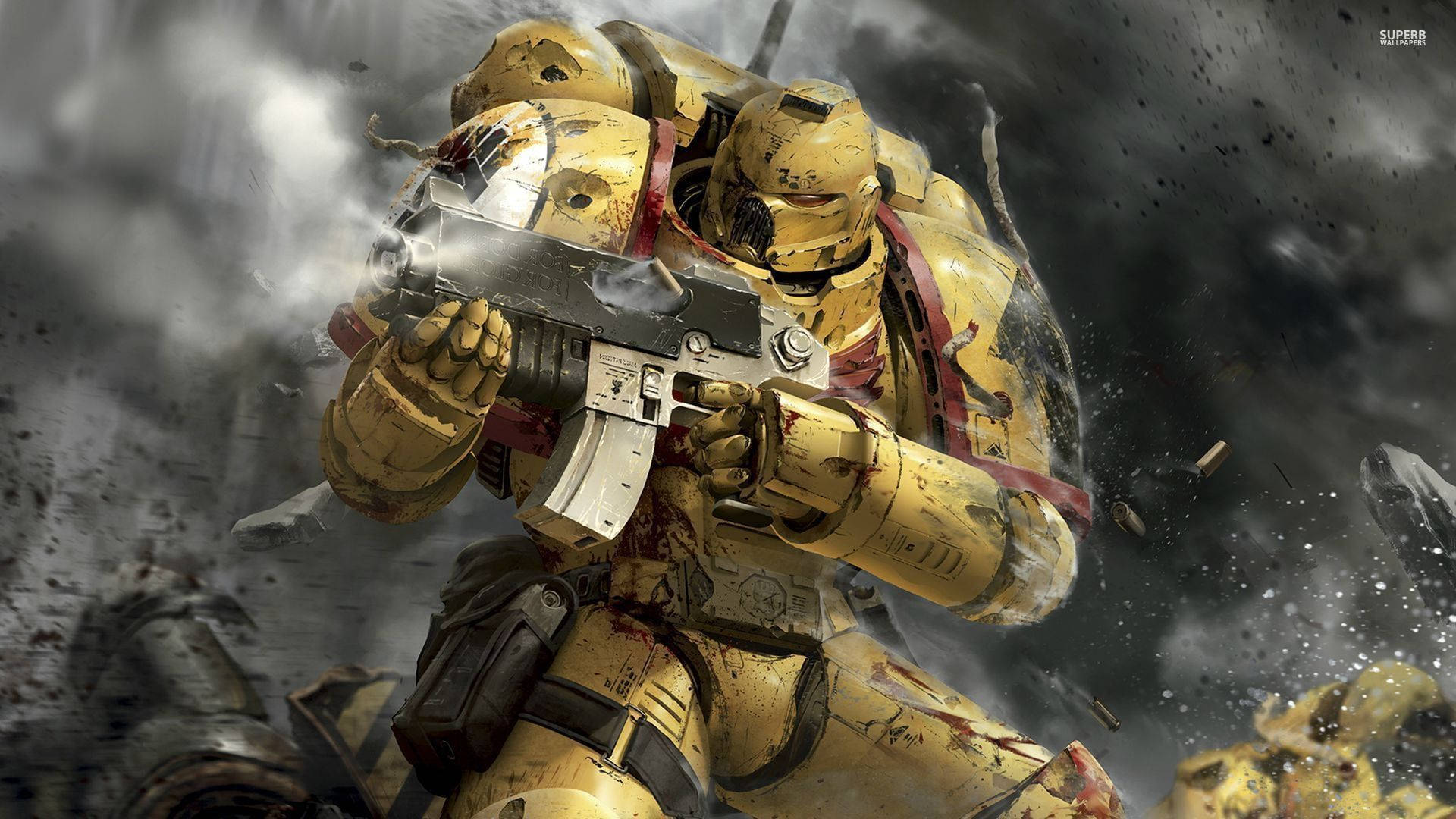Gold Space Marine Warhammer Wallpaper