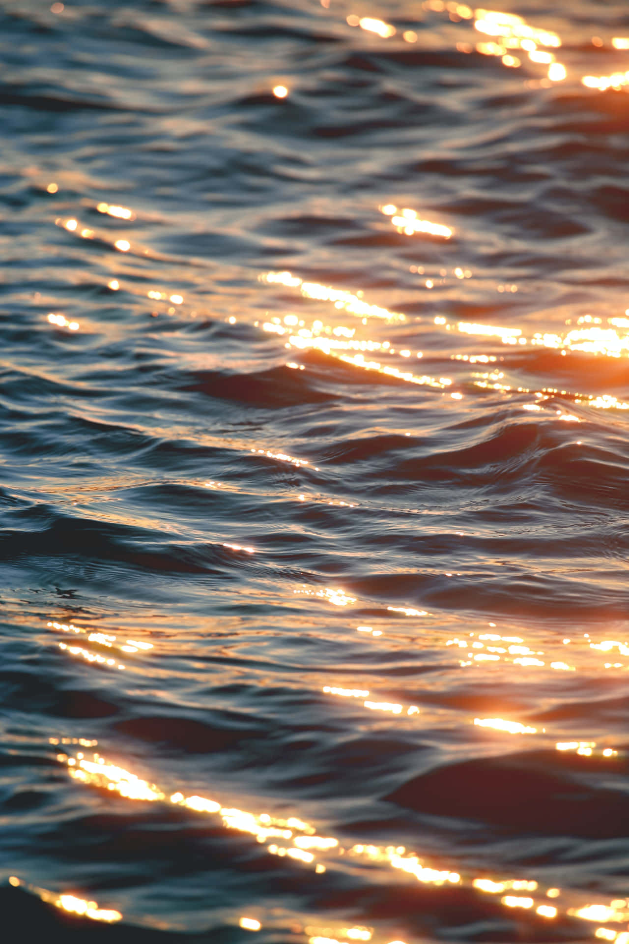 Gold Sparkle Sunlight On the Water Background