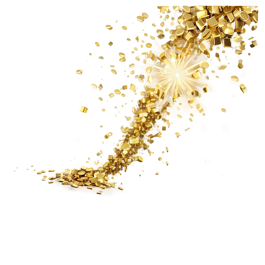 Gold Sparkles Falling Gently Png 06122024 PNG