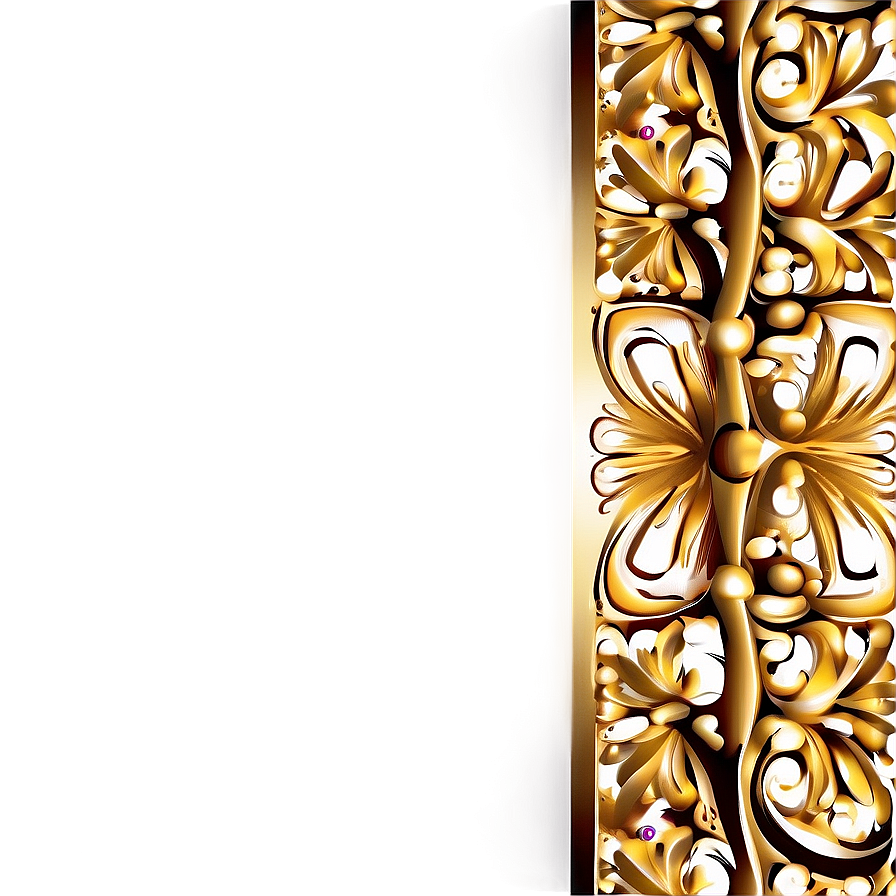 Gold Square With Ornaments Png Cyd PNG