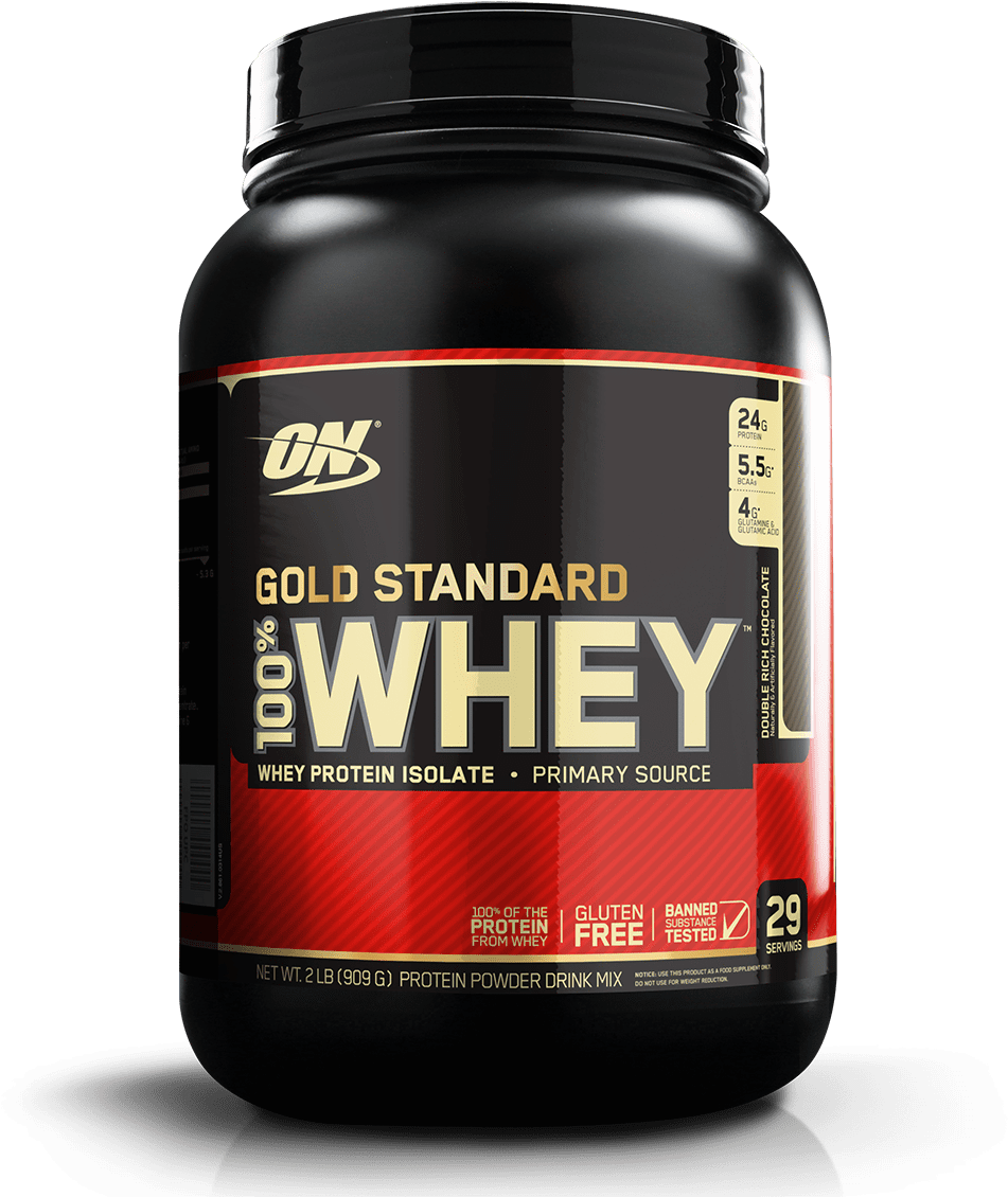 Gold Standard Whey Protein Powder Container PNG