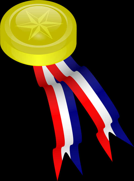 Gold Star Award Ribbon PNG