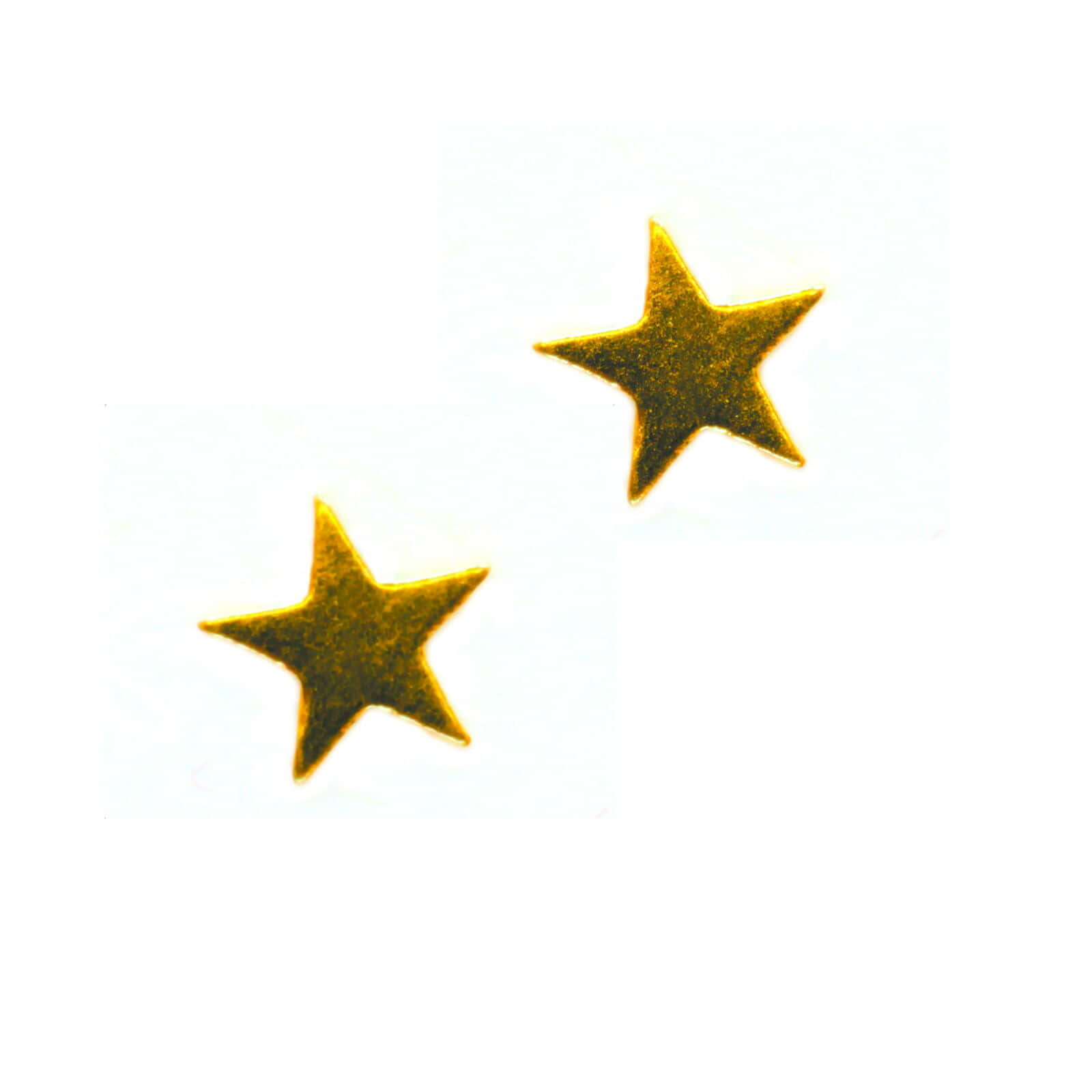Two Gold Star Stud Earrings