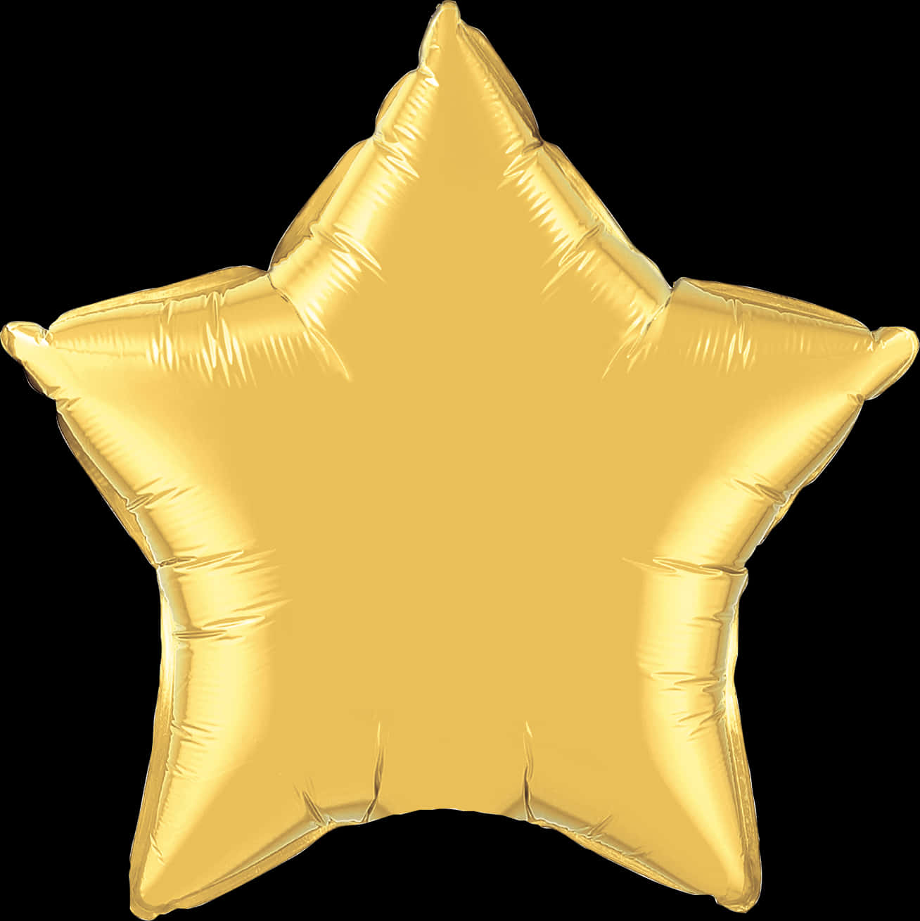 Gold Star Balloon Festive Decoration.jpg PNG