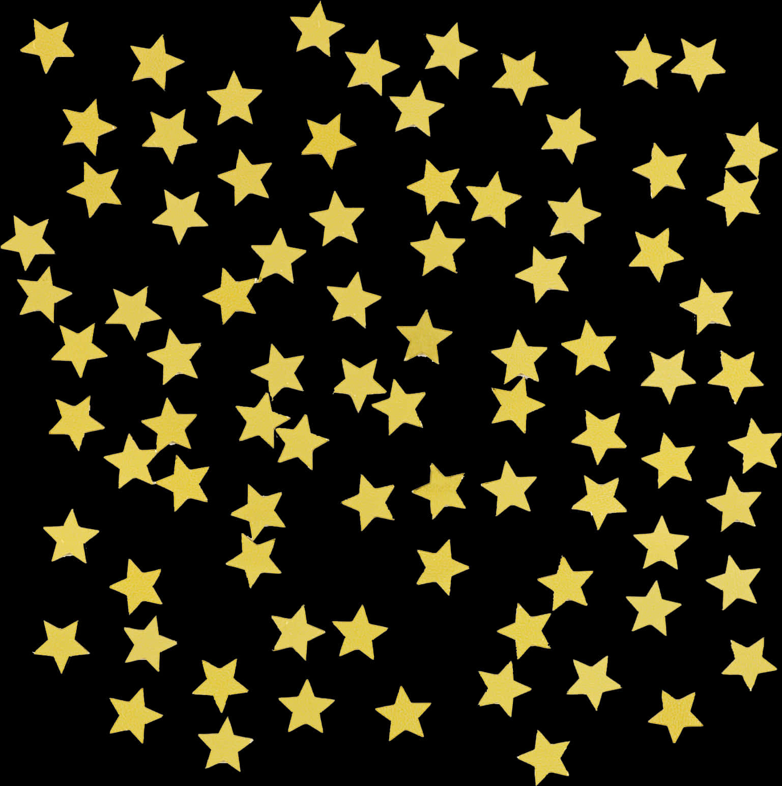 Gold Star Confettion Black Background PNG