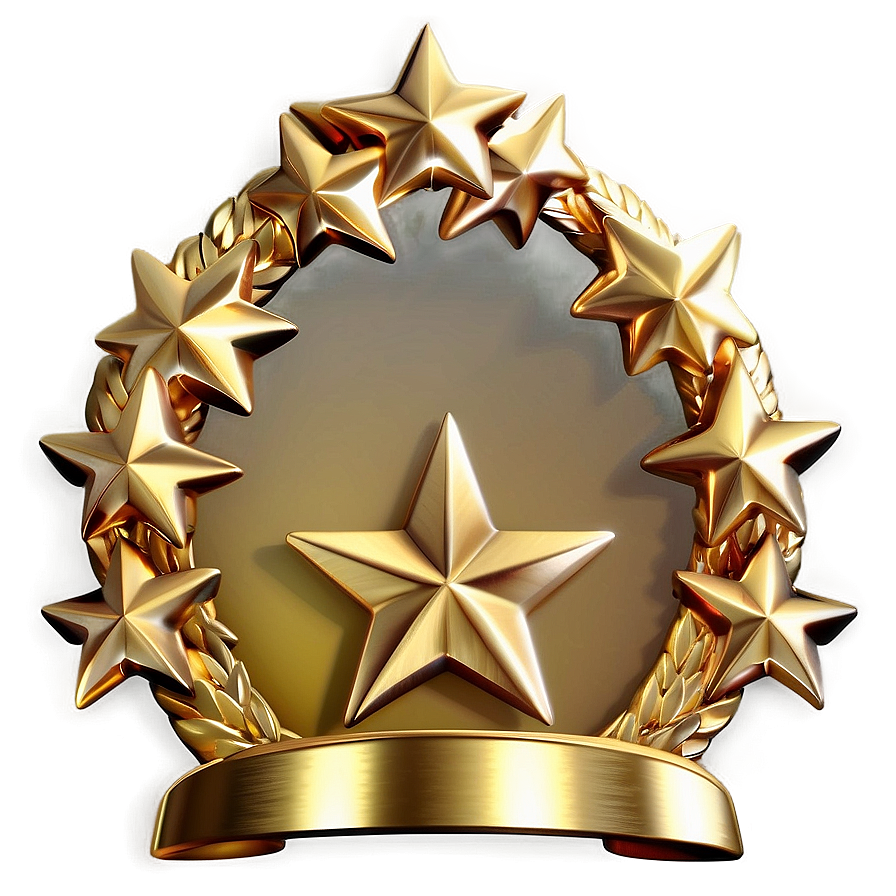 Gold Star Emblem Png 05032024 PNG