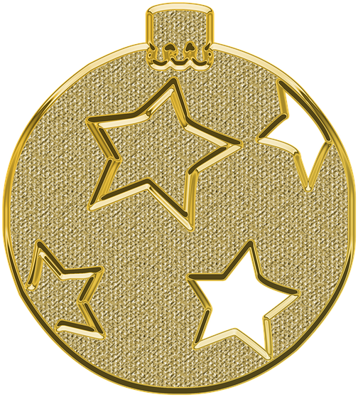 Gold Star Ornament Design PNG