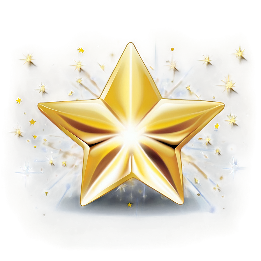 Gold Star Pattern Png Uej PNG