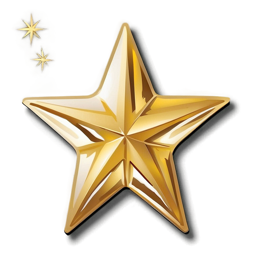 Gold Star Stickers Png 06122024 PNG