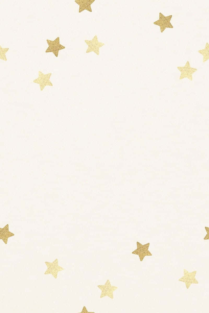 Gold Stars On A White Background Wallpaper