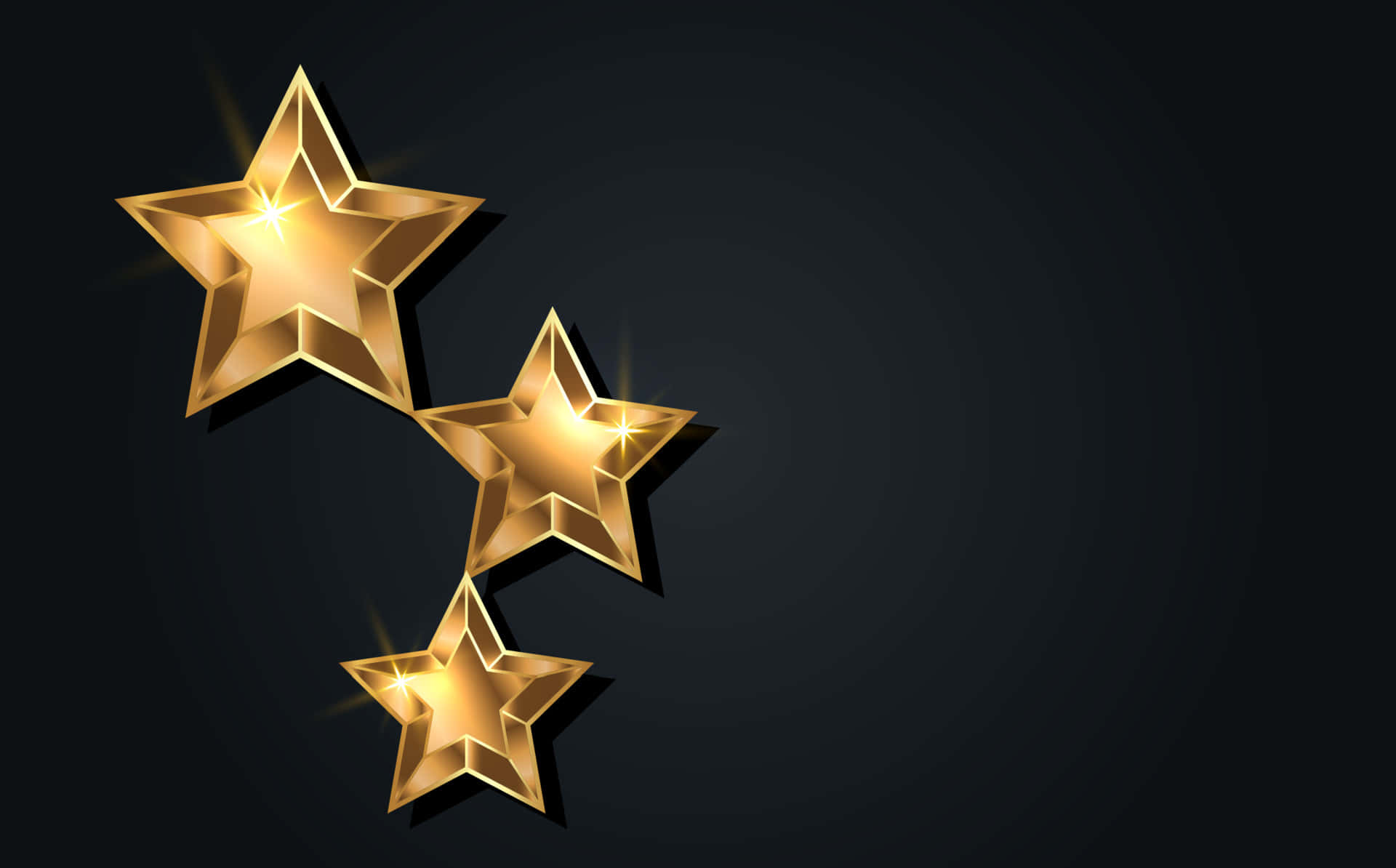 "Achieve success with our golden stars!" Wallpaper