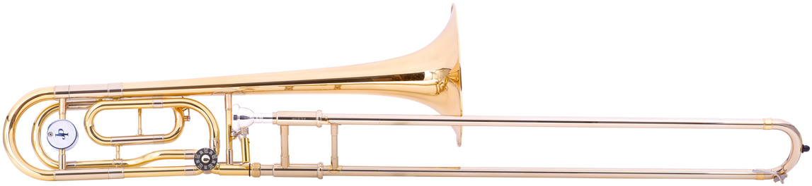 Gold Tenor Trombone Isolated PNG