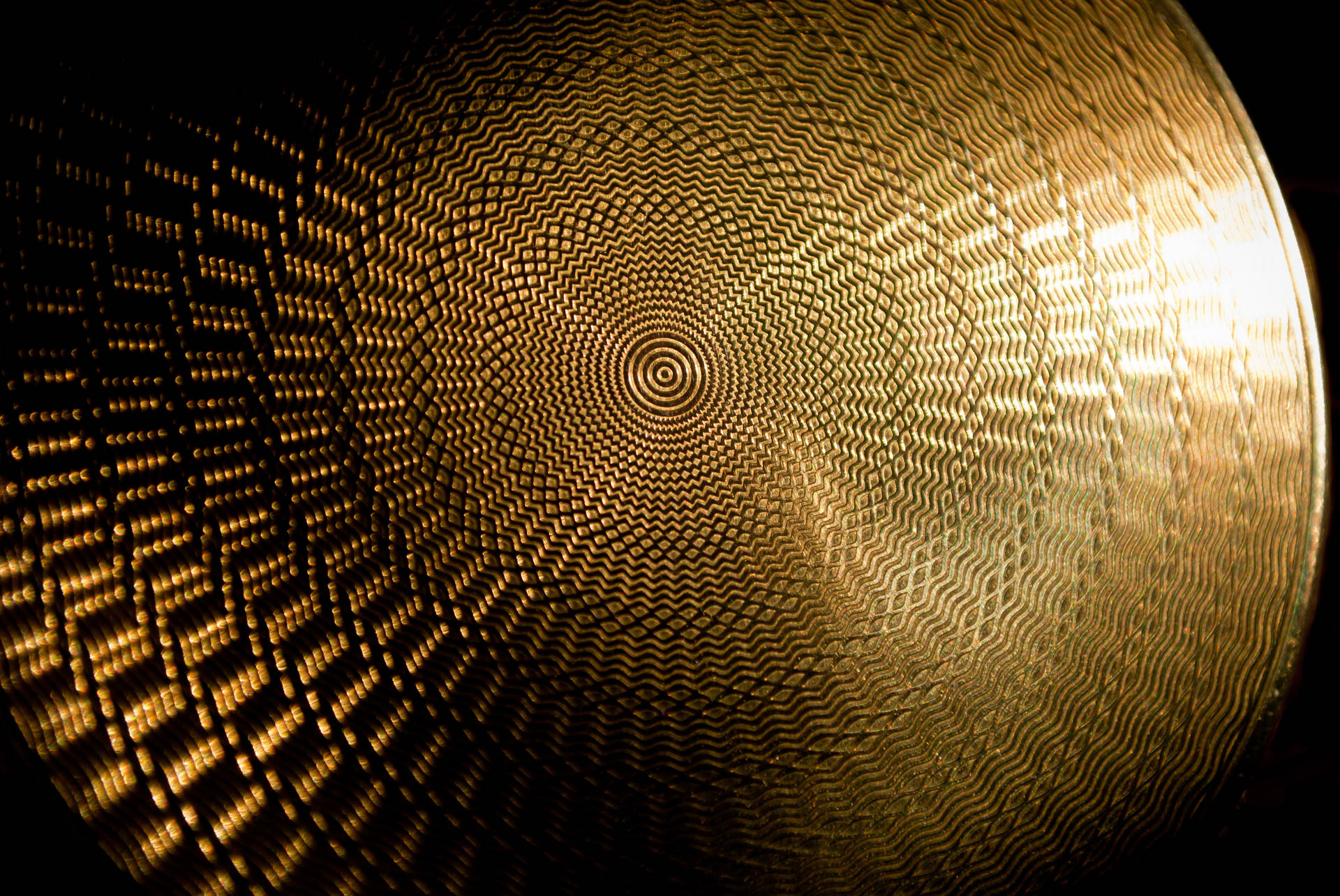 Gold Texture In A Compact Circle Wallpaper