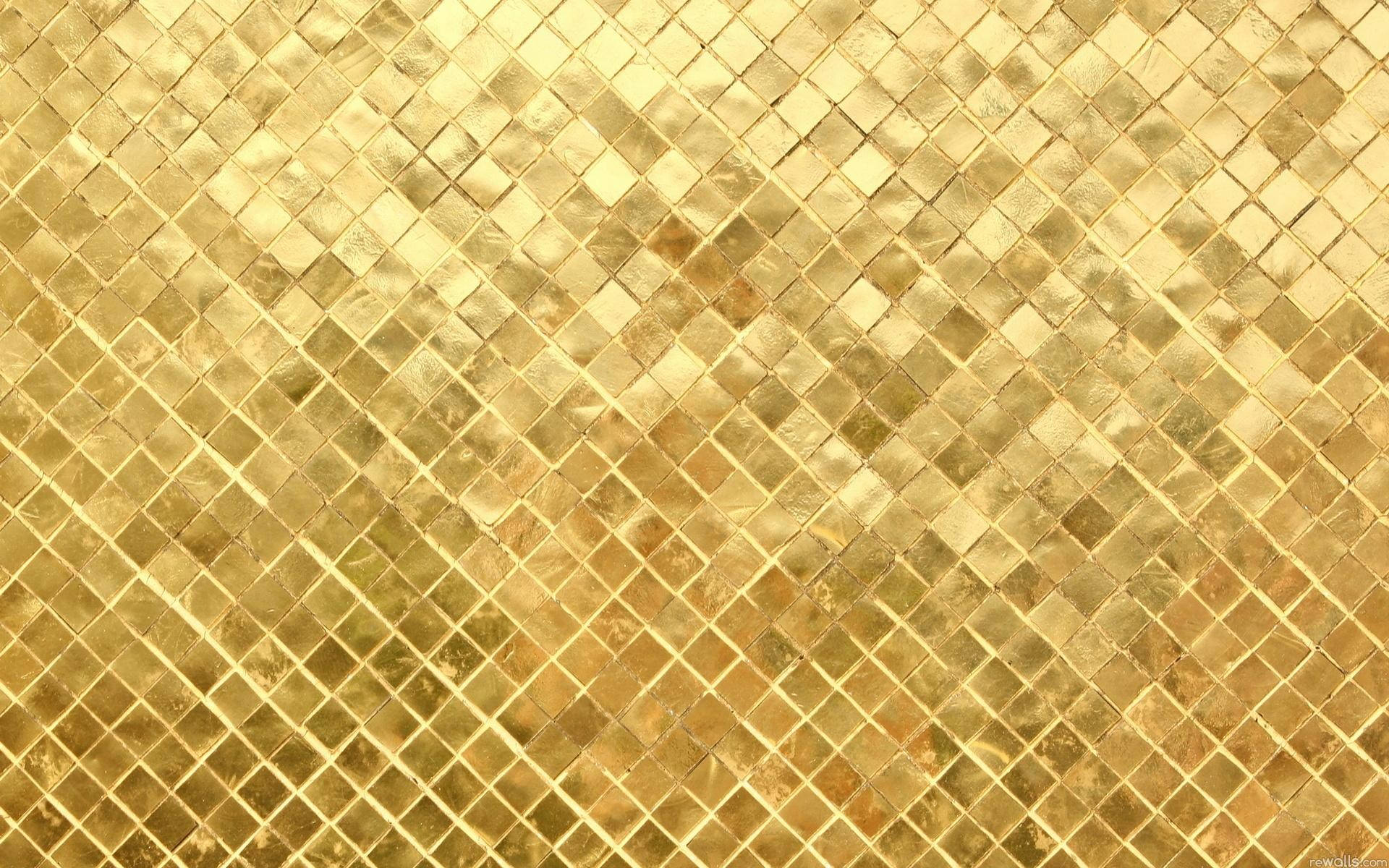 Gyllenetextur På Diamantplattor. Wallpaper