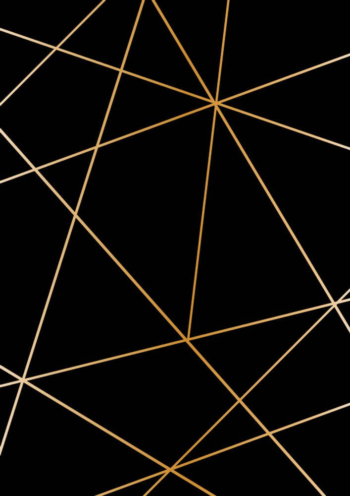 Gold Texture Triangles Over Black Wallpaper